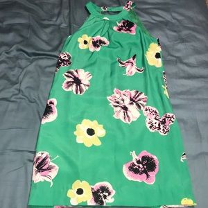 Green floral Jcrew dress